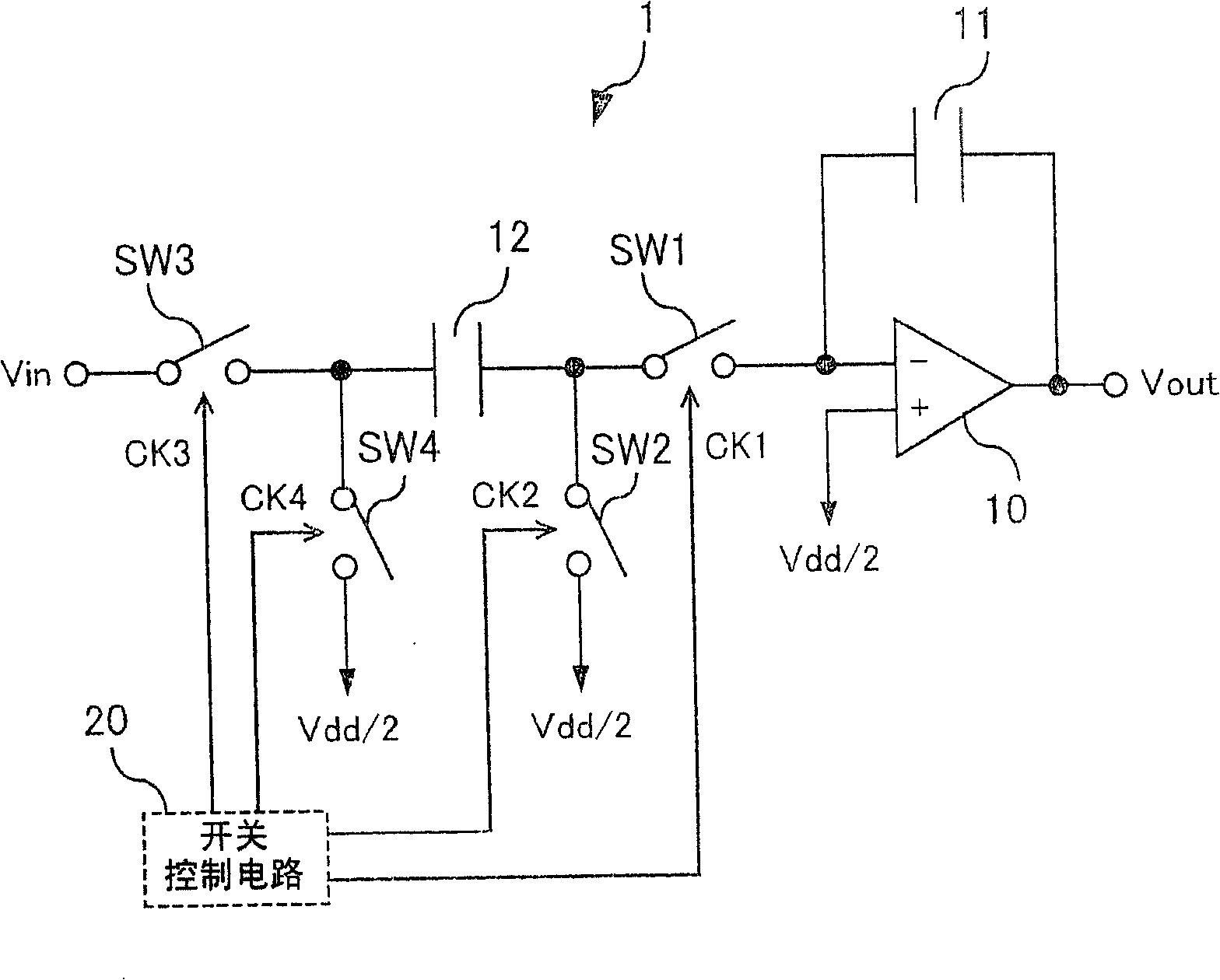 Switch control circuit, delta-sigma modulation circuit, delta-sigma modulation type AD convertor