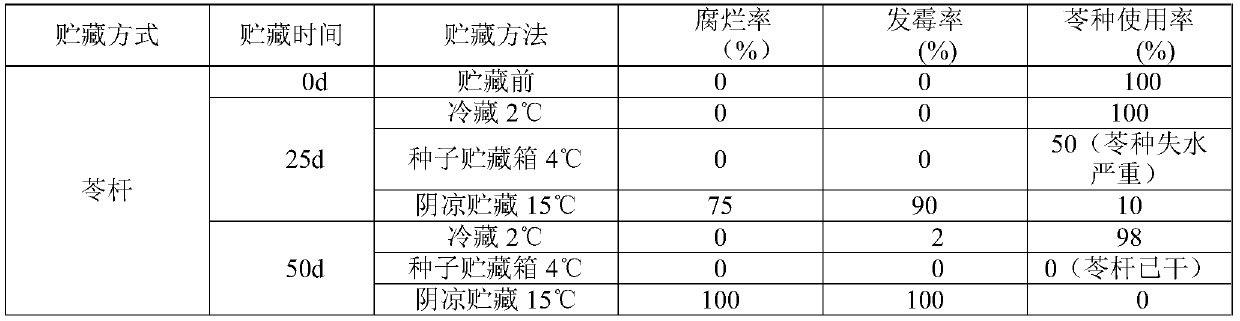 Method for low-temperature refrigerated storage of ligusticum wallichii seeds