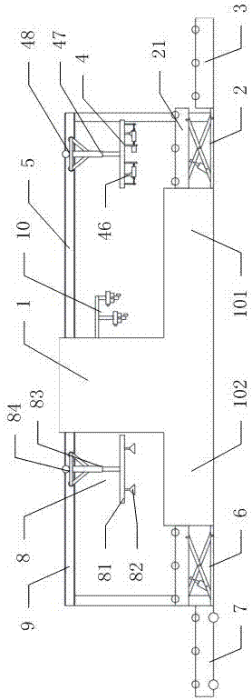 Melamine plate and production device and production method of melamine plate