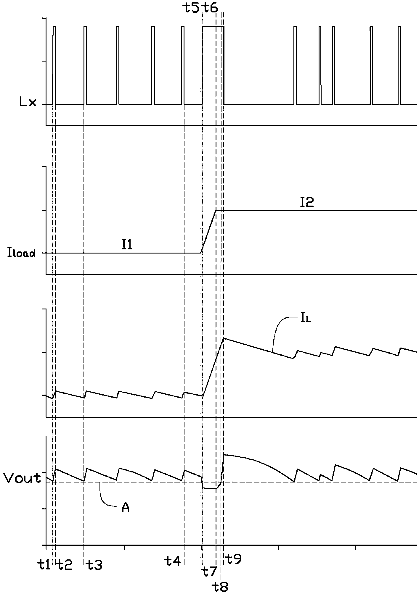 Switching power supply voltage regulator