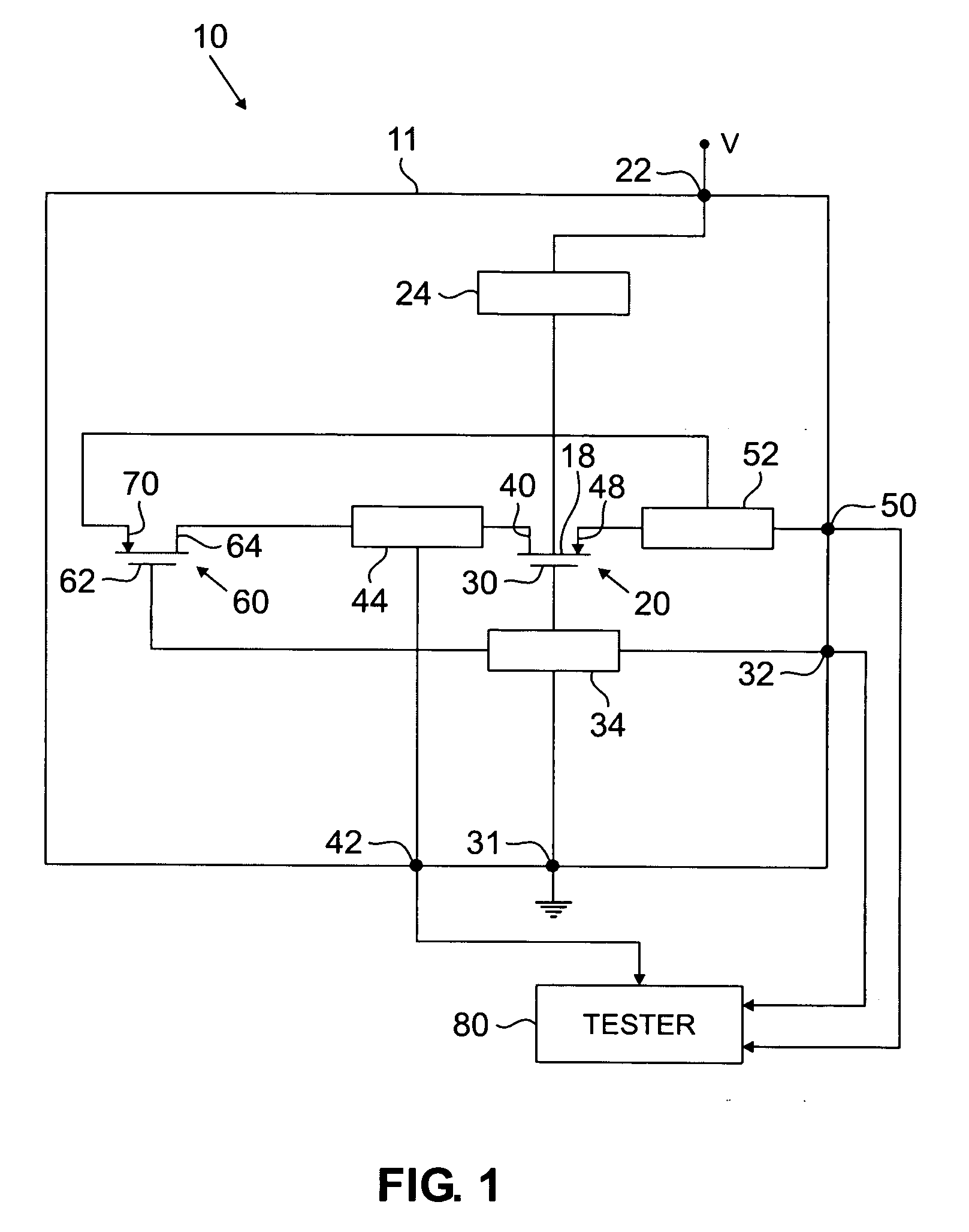 On-chip apparatus and method for determining integrated circuit stress conditions