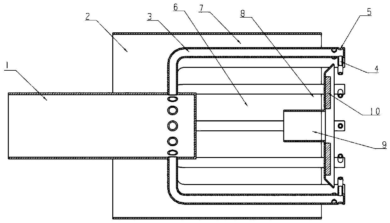 Novel low nitrogen oxide burner structure