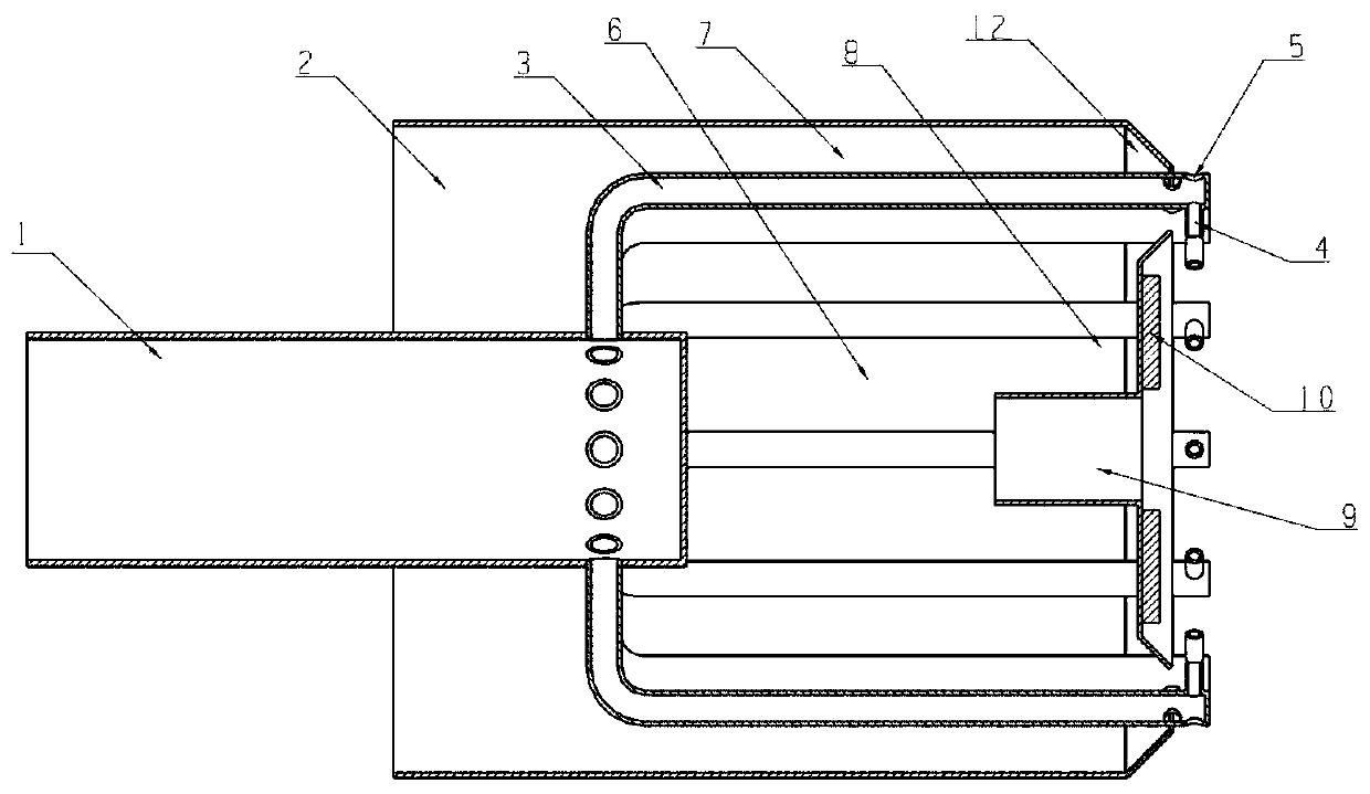 Novel low nitrogen oxide burner structure