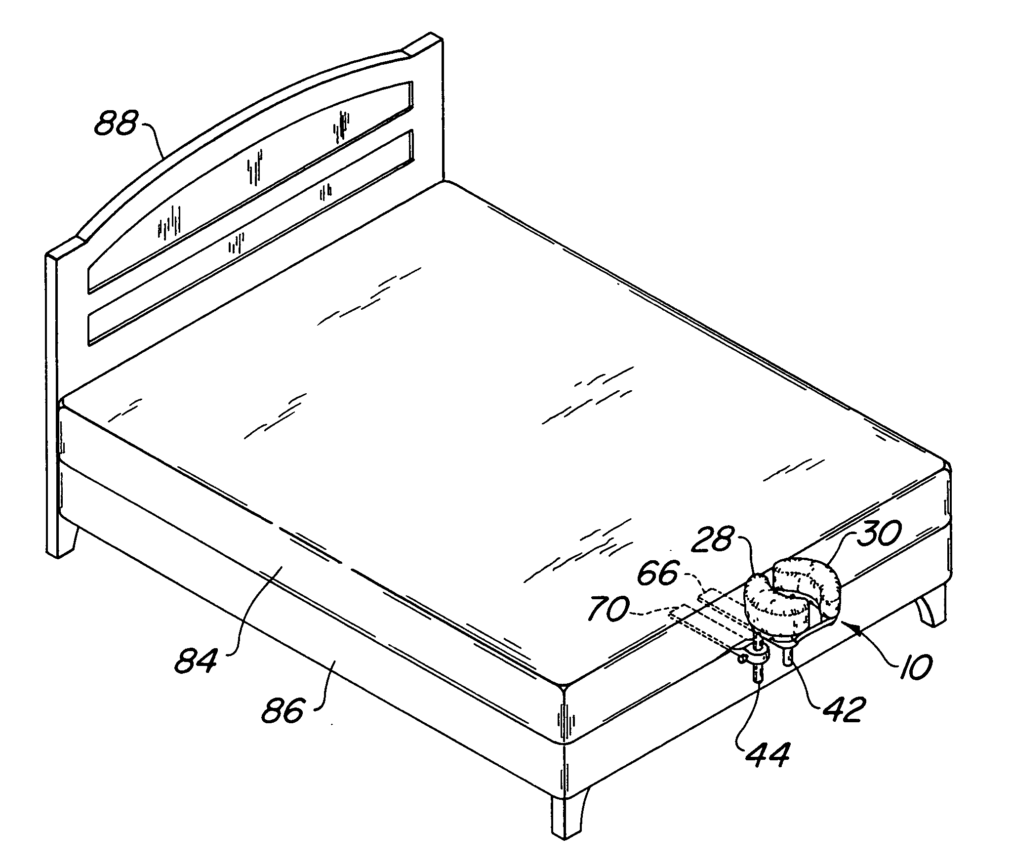 Head support with bed extension