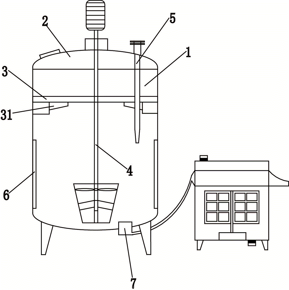 Reaction kettle with cooling device