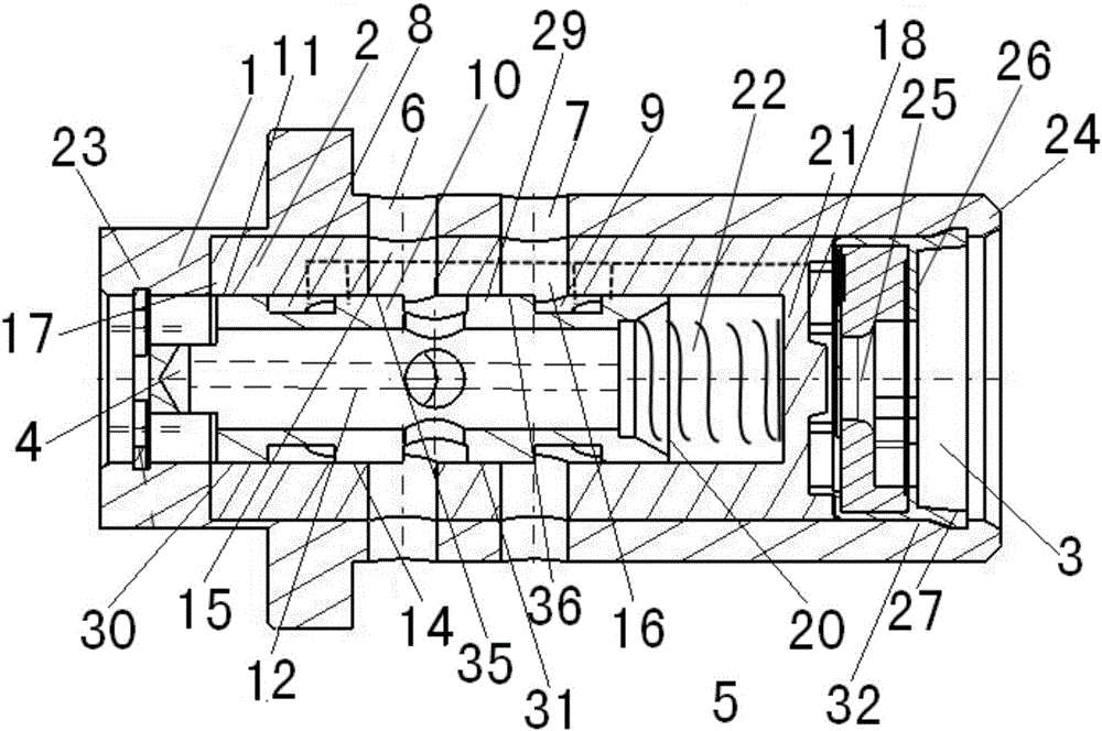 Middle-mounted valve for continuous variable valve timing system