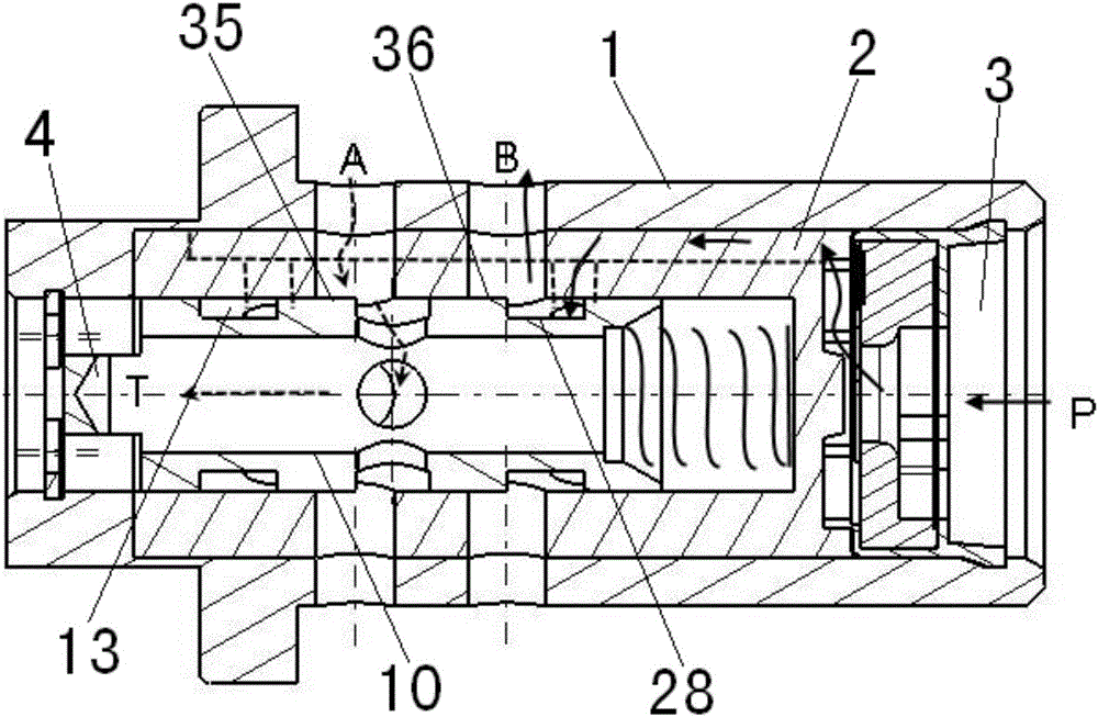 Middle-mounted valve for continuous variable valve timing system