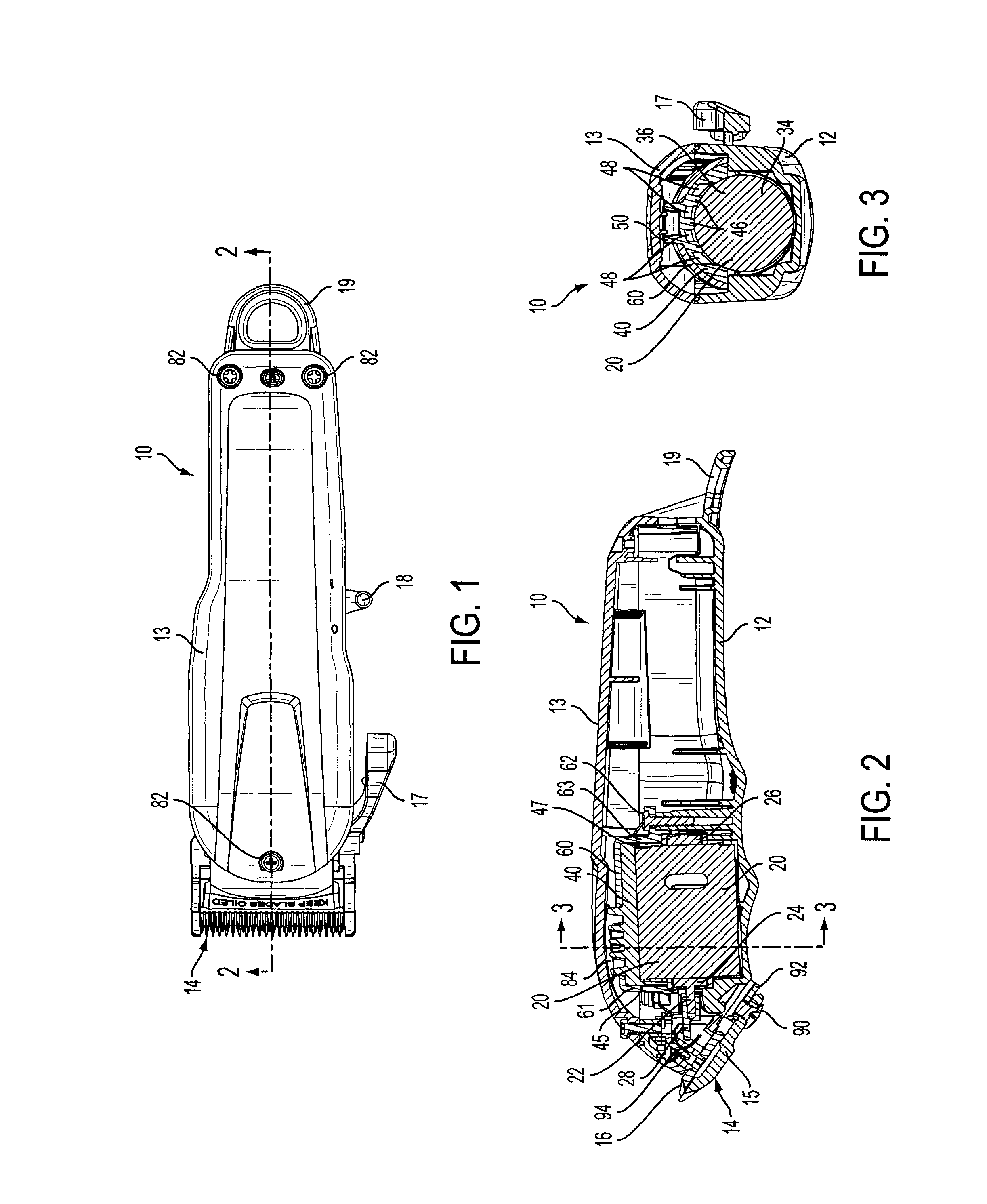 Hair clipper with a rotary motor vibration and noise damper
