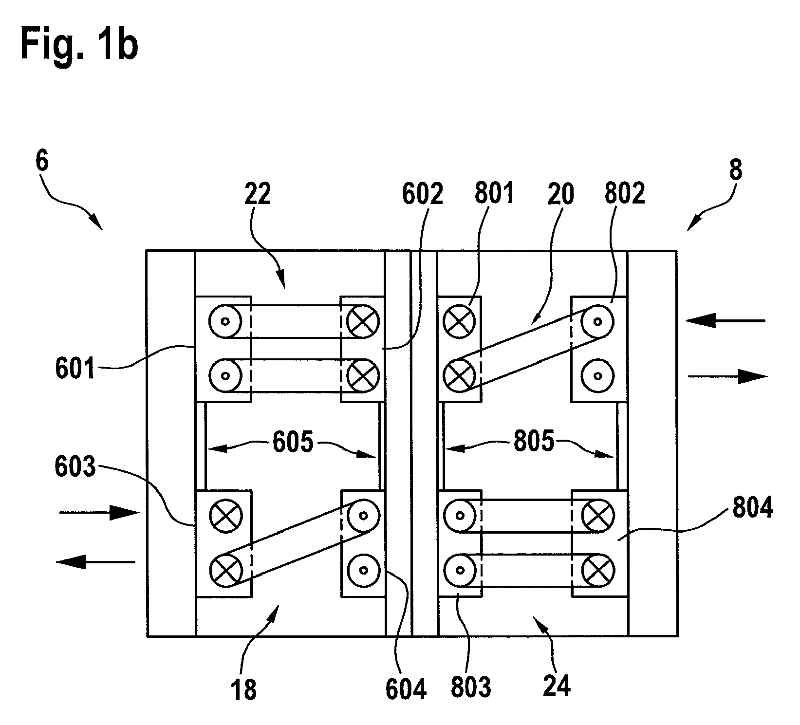 Coupling device for a multi-phase converter