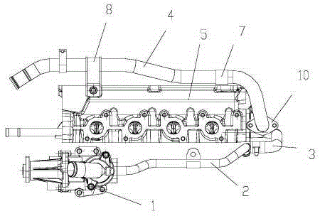 Engine cooling water circulating device