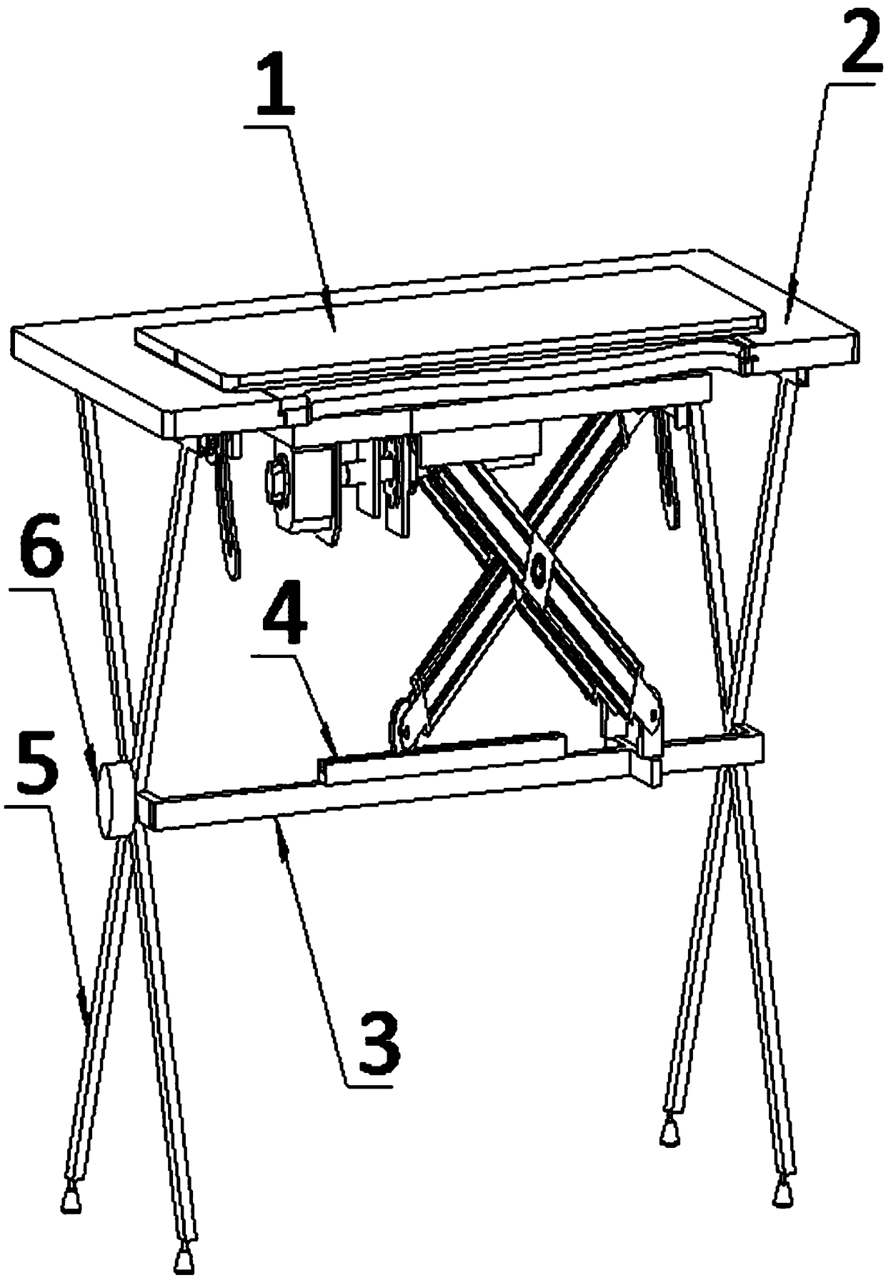 An automatic lifting angle adjustable double-sided table based on sensor control and its working method