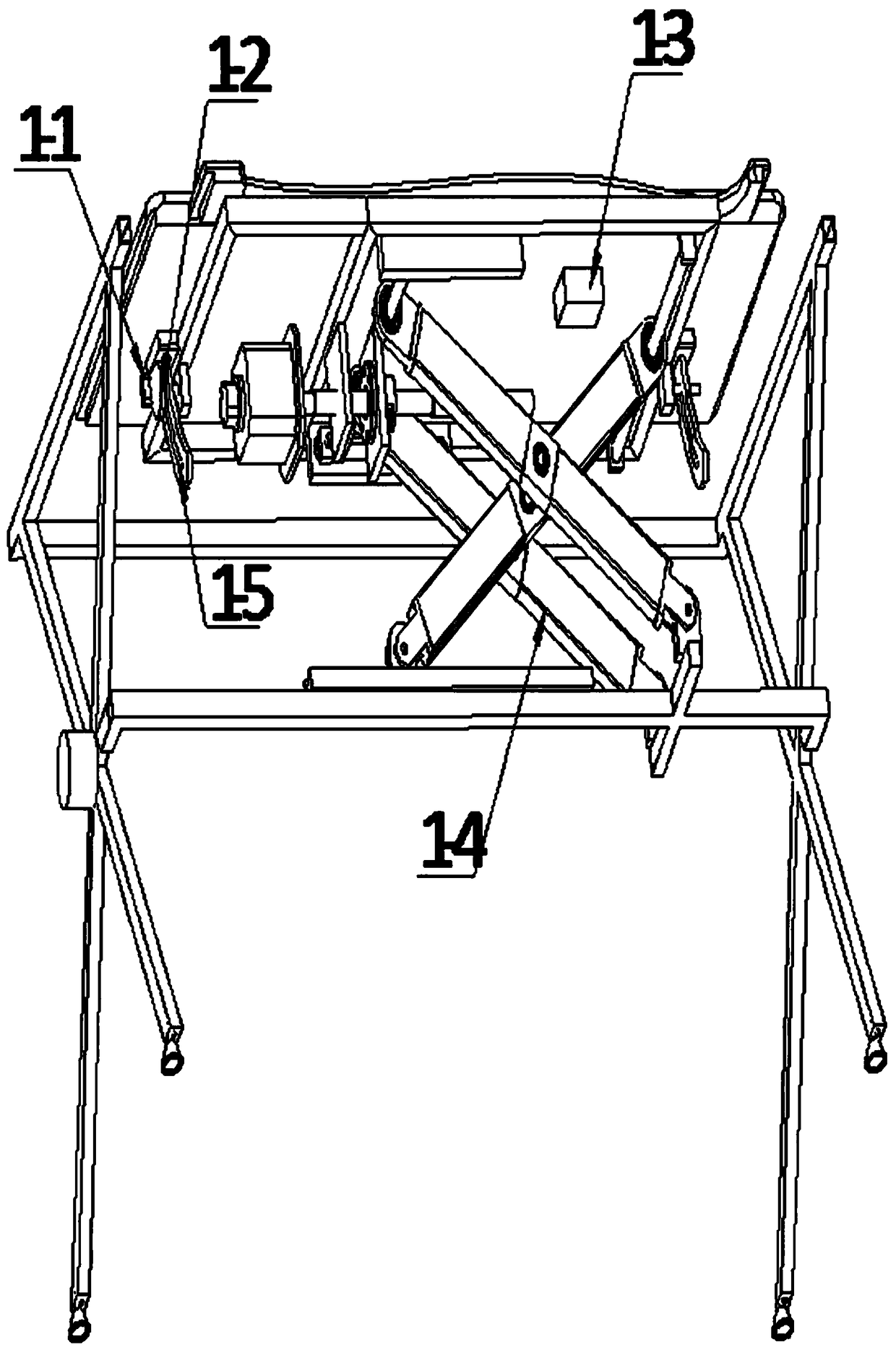 An automatic lifting angle adjustable double-sided table based on sensor control and its working method