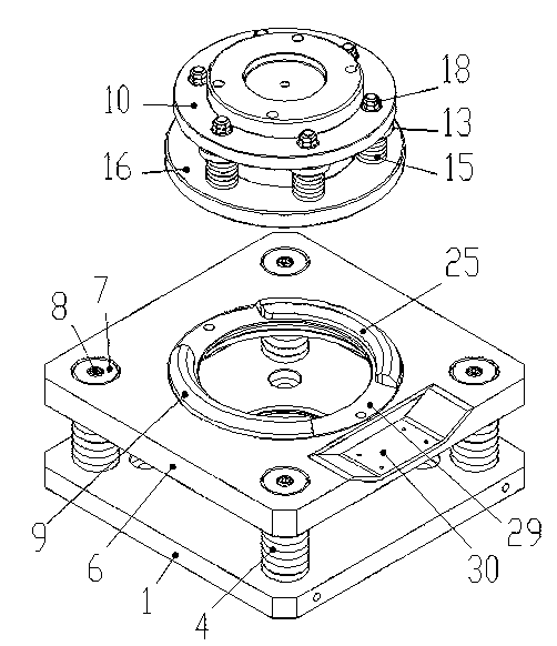 Press mounting device for one-time mounting of differential bearing of forklift