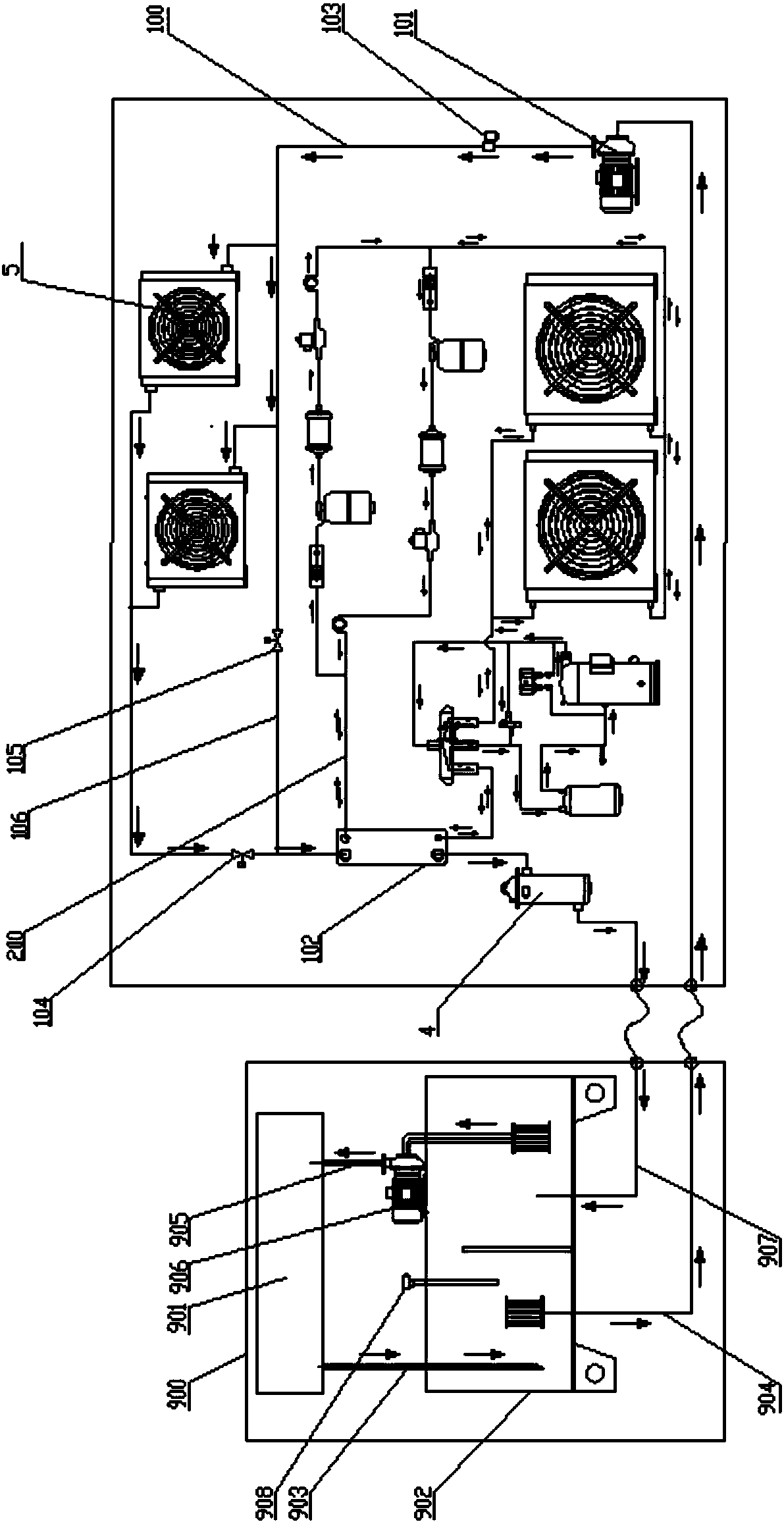 Working method of four-way industrial thermostat with tube heater