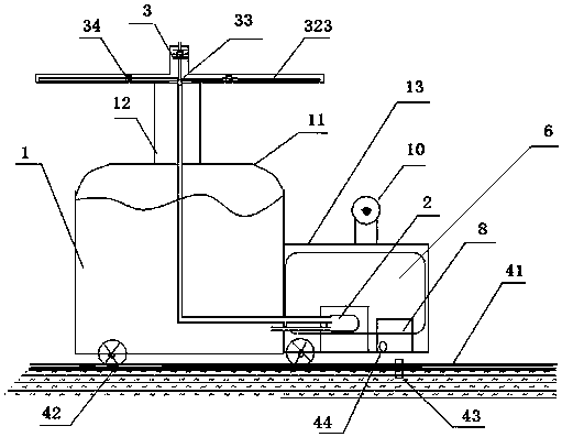 A double-sided spraying device and method for high-speed rail prefabricated box girders