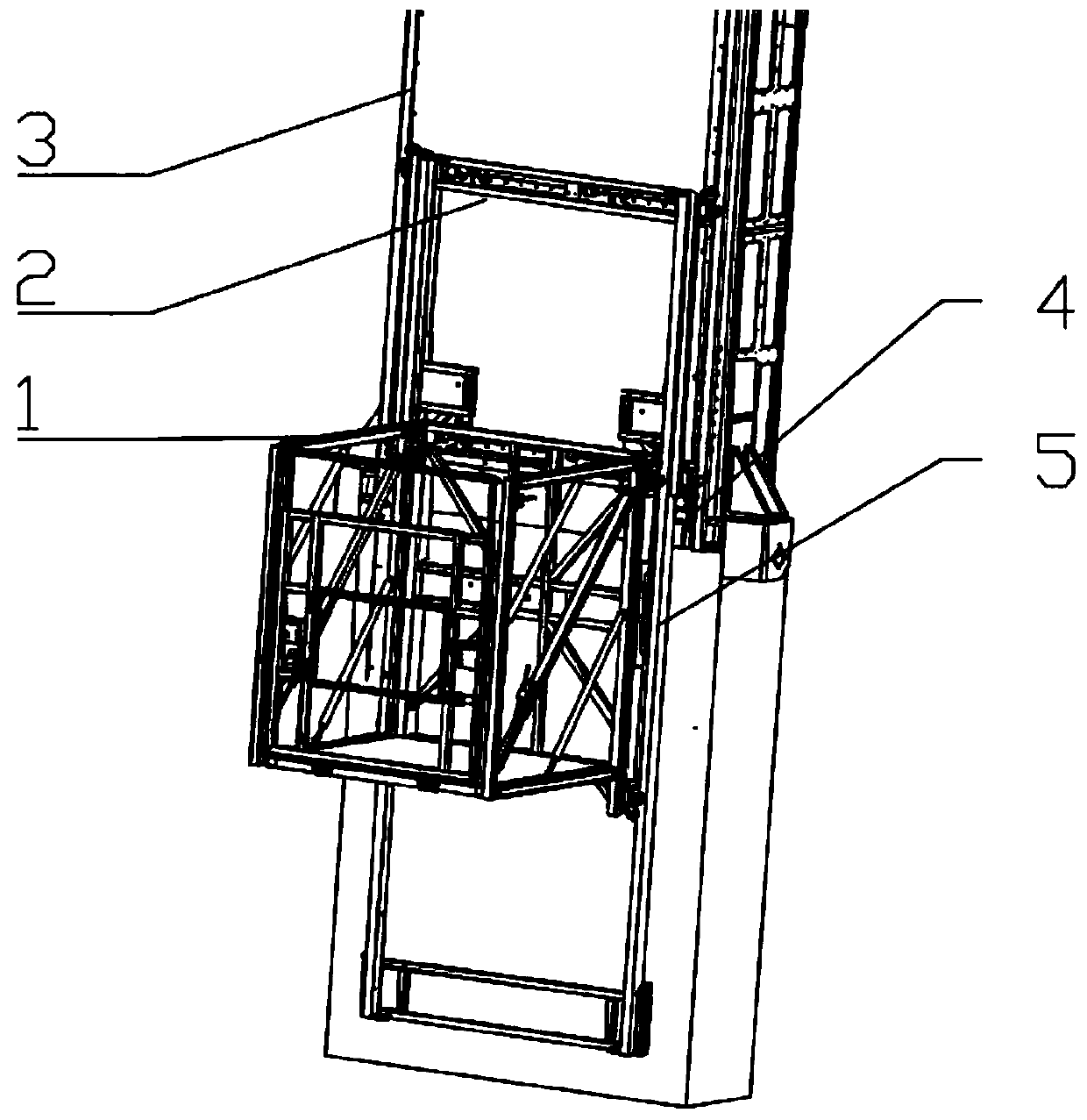 Folding telescopic type maintenance lifting ladder