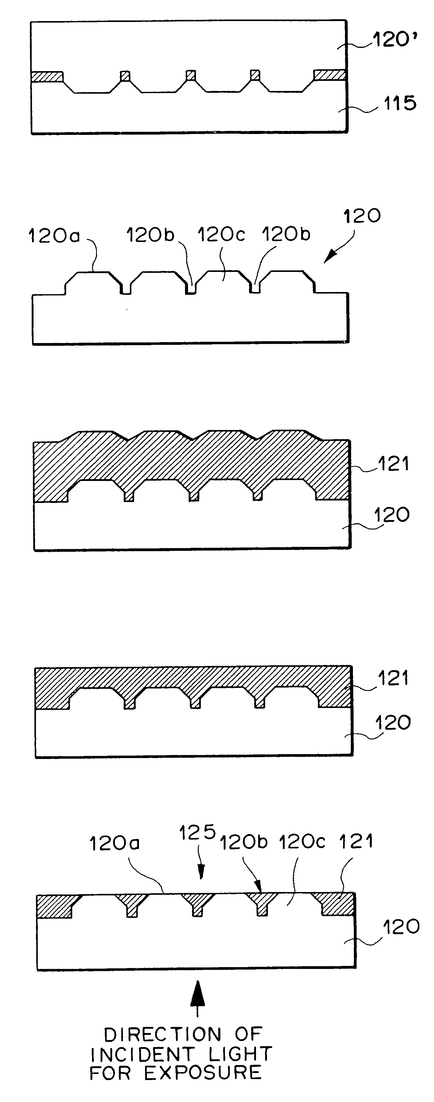 Photomask for near-field exposure having opening filled with transparent material