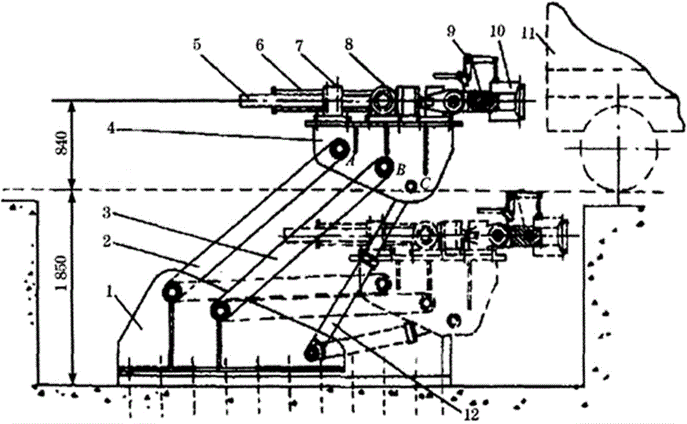 Hydraulic anchoring manipulator for railway vehicle