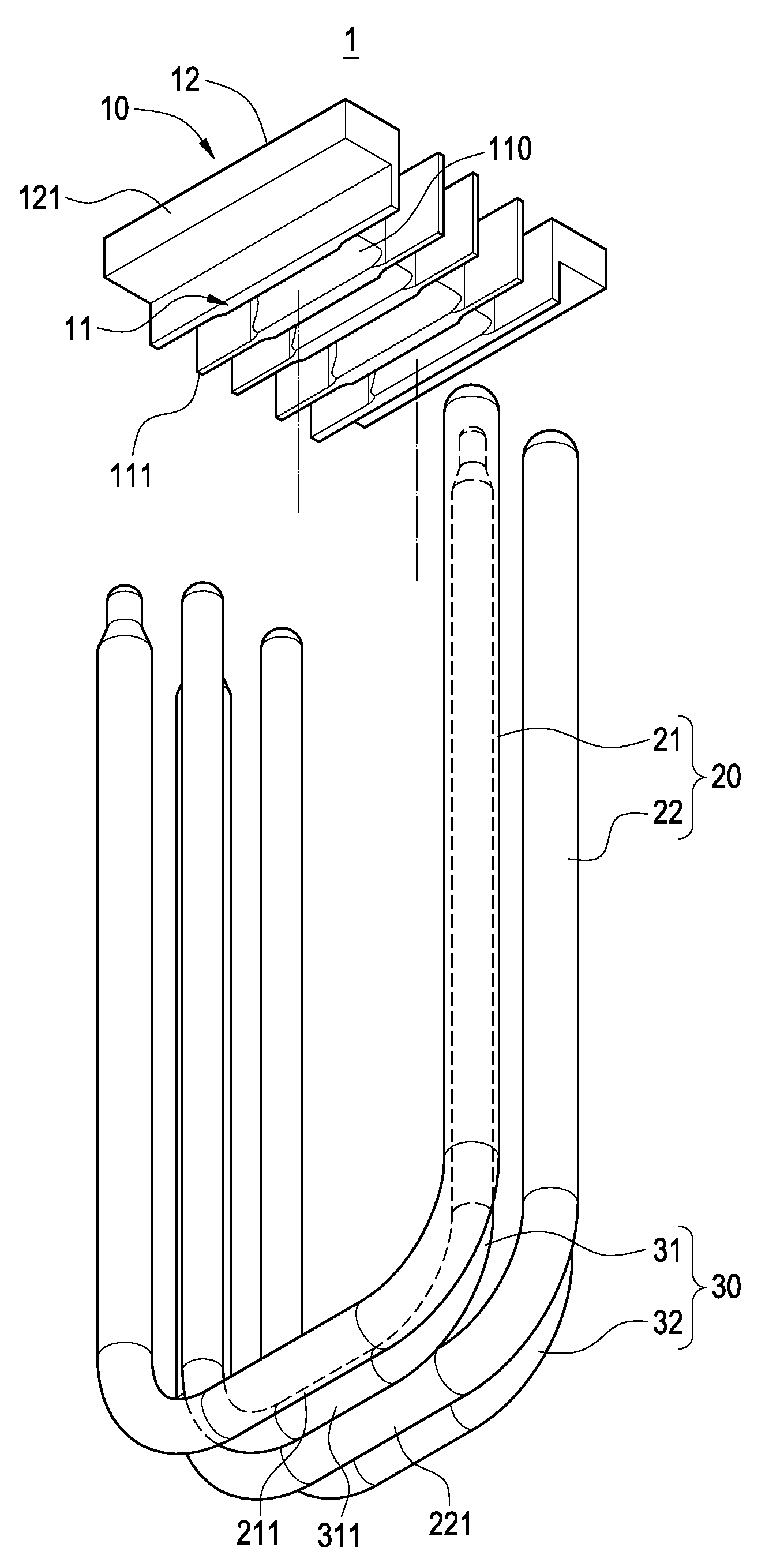 Heat-conducting assembly for heat pipes of different diameters and heat sink having the same