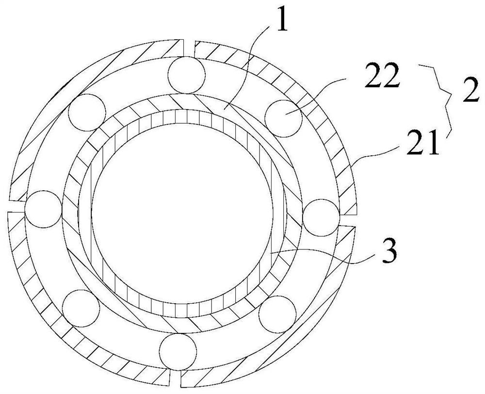 Hollow tube for cylindrical battery and cylindrical battery