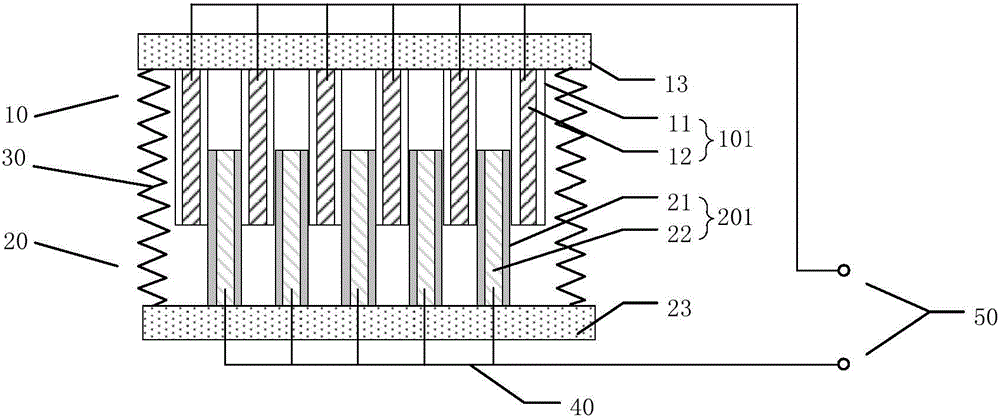 Friction nanometer power generator with gear shaping structure