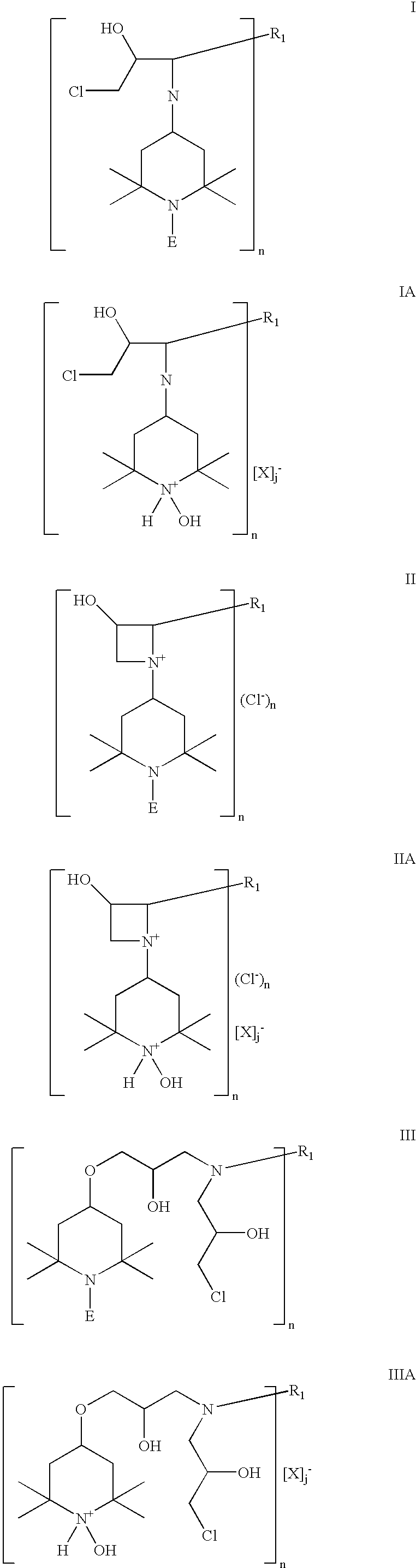 Chlorohydrin and cationic compounds having high affinity for pulp or paper