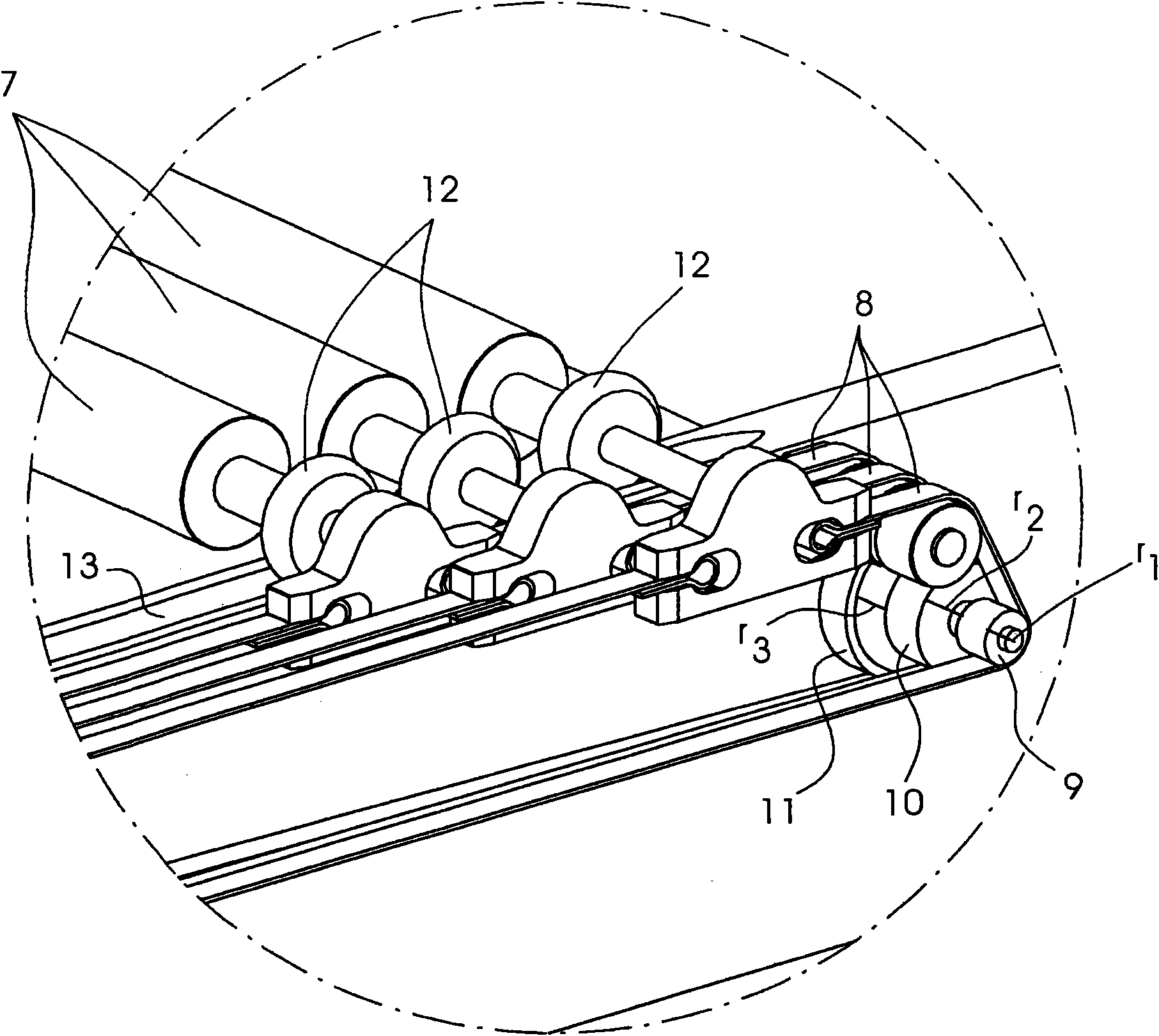 Device for separating printing plates