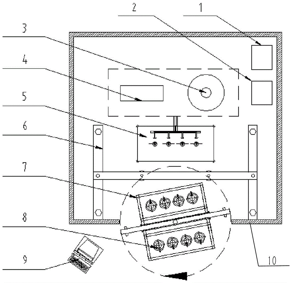 A transfer device and a vacuum interrupter aging device using the transfer device