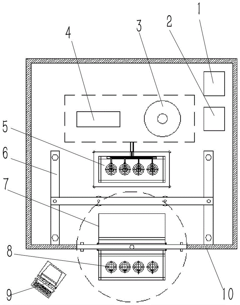 A transfer device and a vacuum interrupter aging device using the transfer device