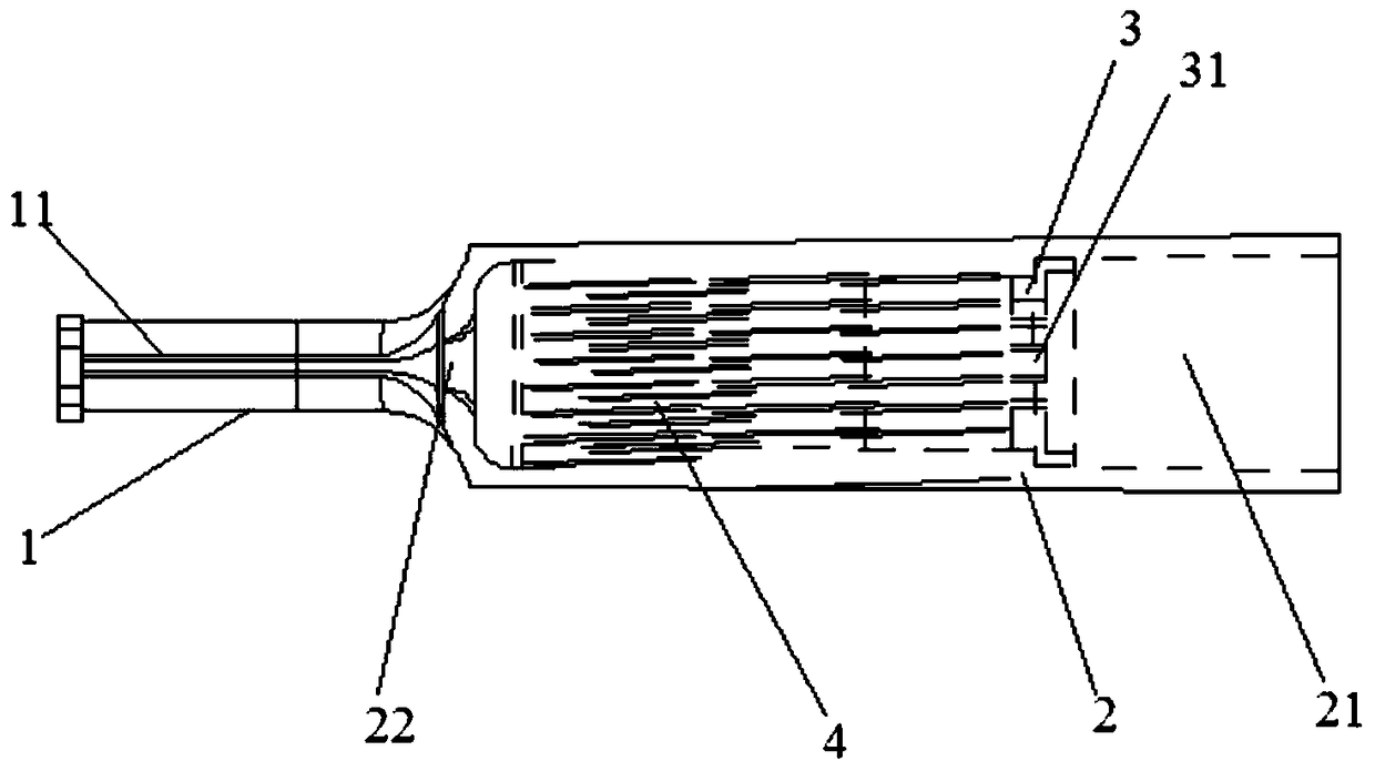 Filter core, filter cigarette holder containing filter core and preparation method thereof