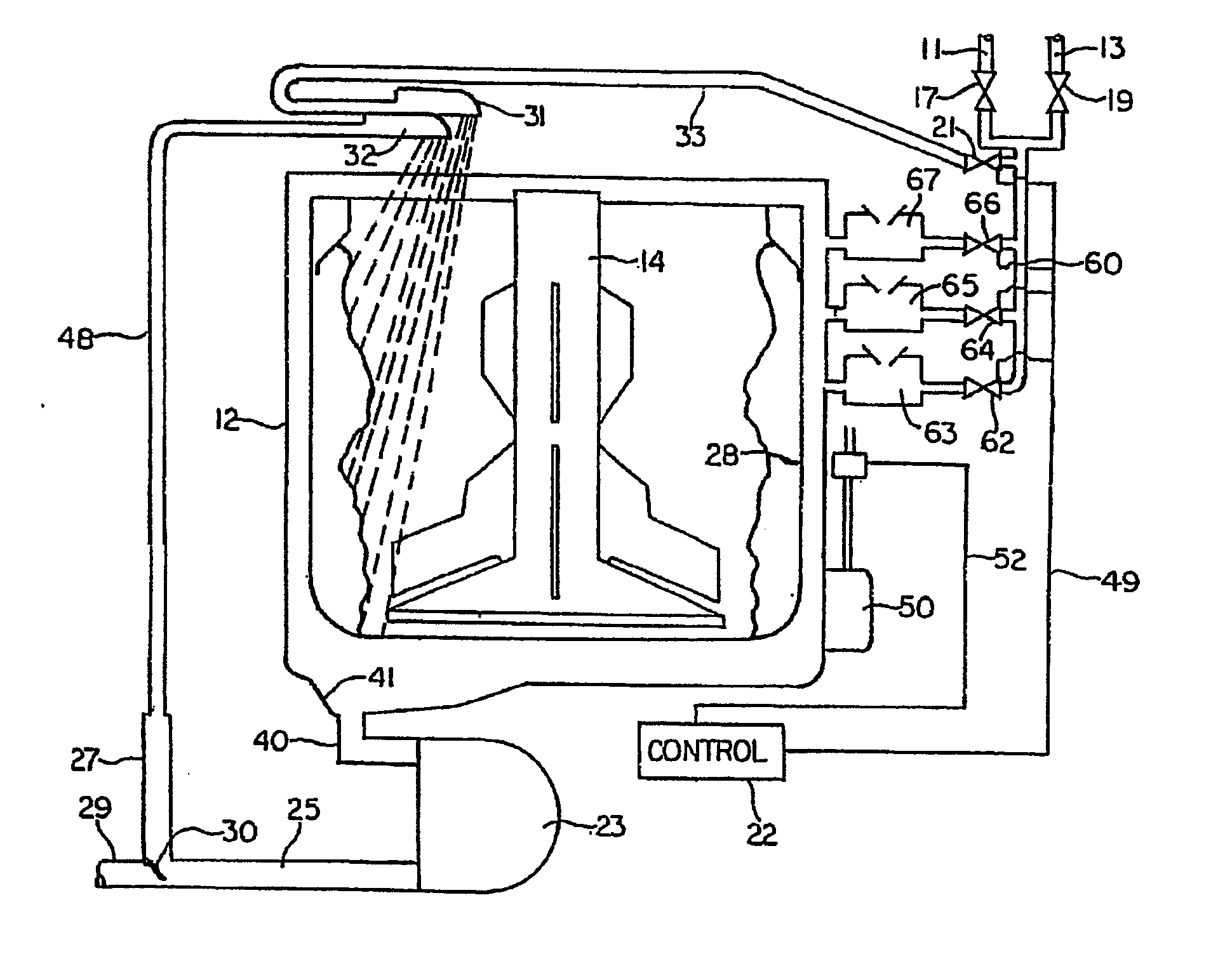 Stain removal process control method using BPM motor feedback
