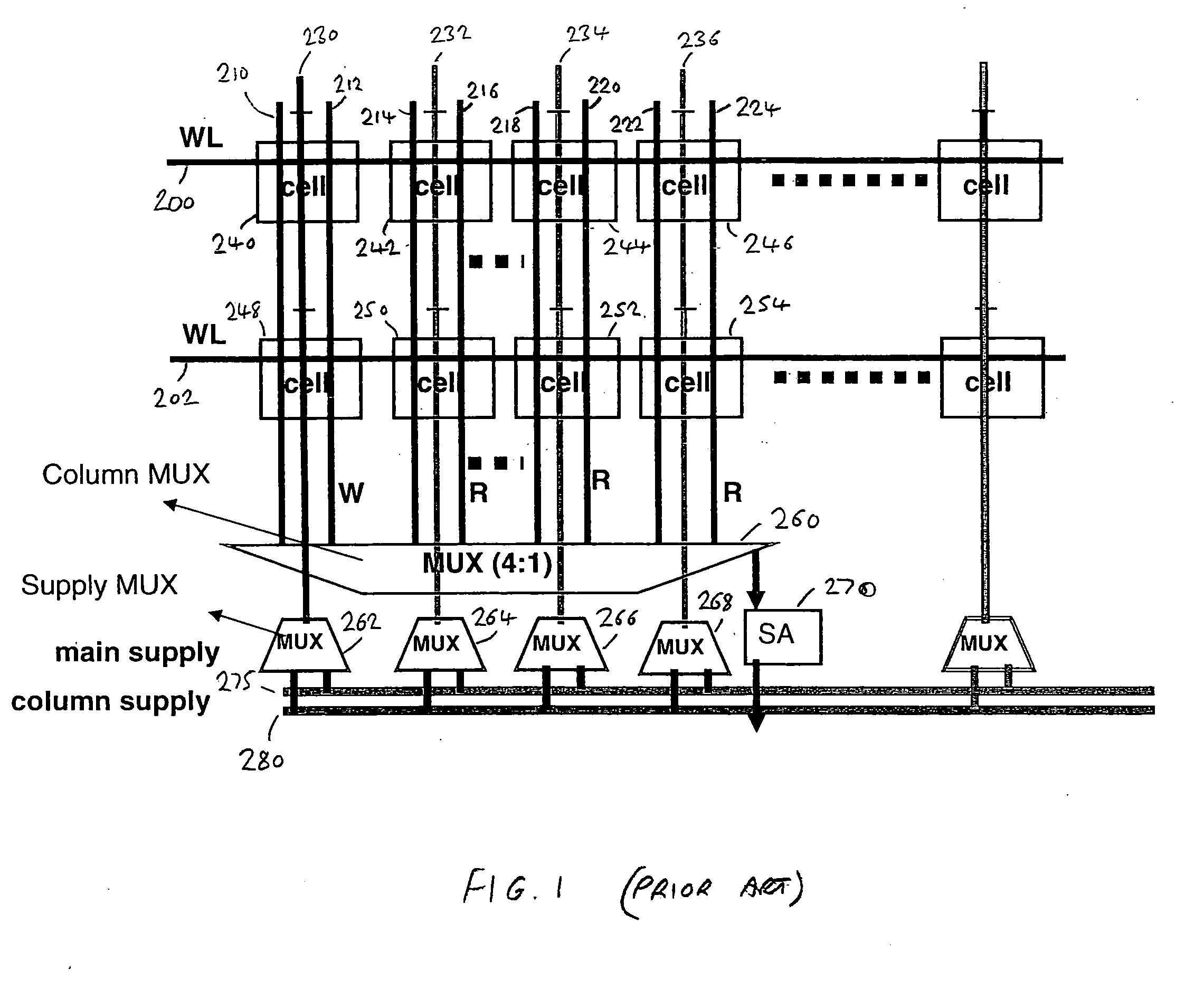 Memory device and method of operating such a memory device