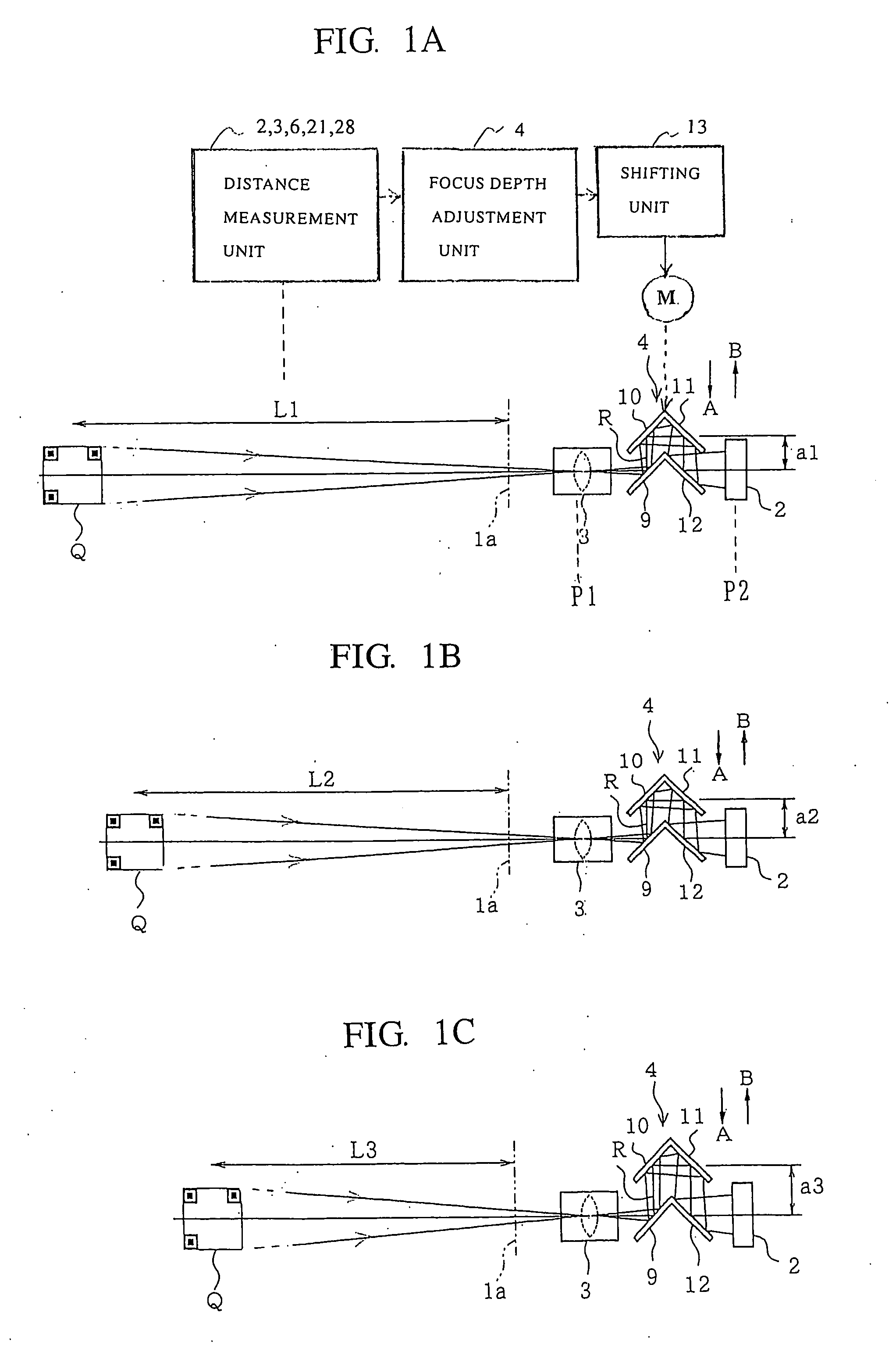 Method and apparatus for optically reading information from object based on control of optical path length