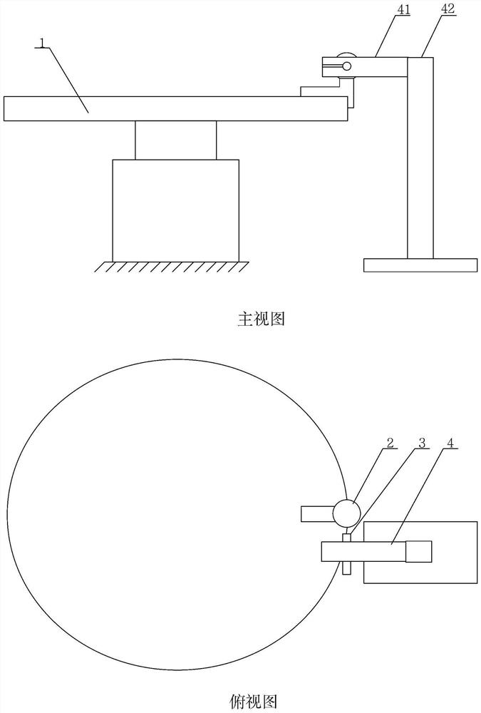 Displacement sensor calibration device and method based on rotary table