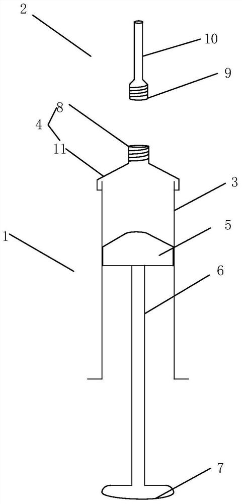 Manufacturing tool for calcium phosphate bone cement round rod and manufacturing method for bone cement round rod manufacturing