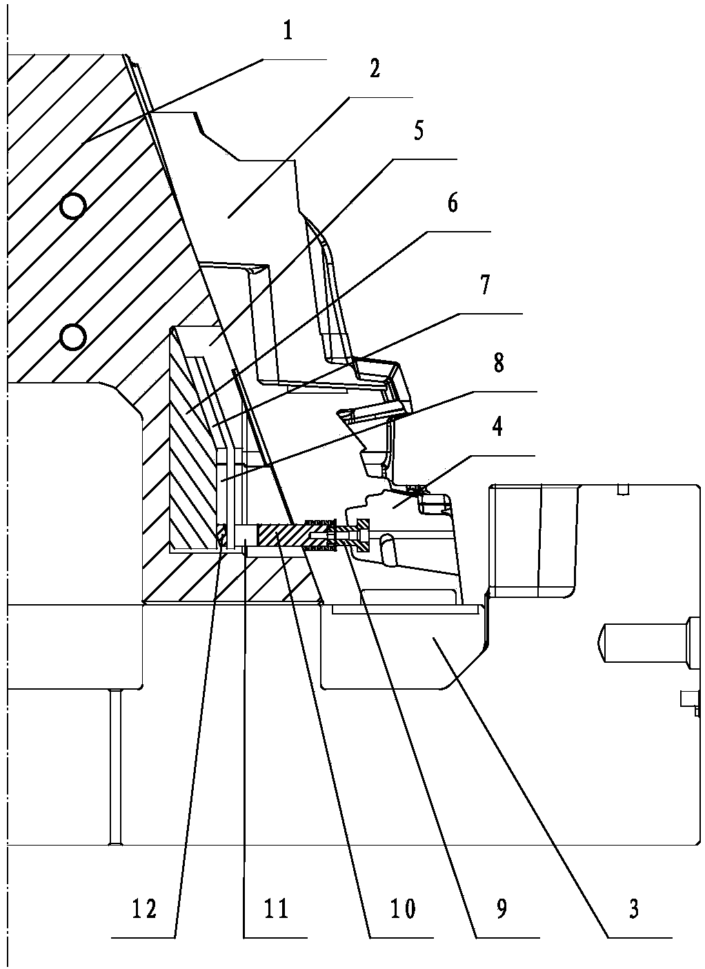 Demoulding device for bumper mold