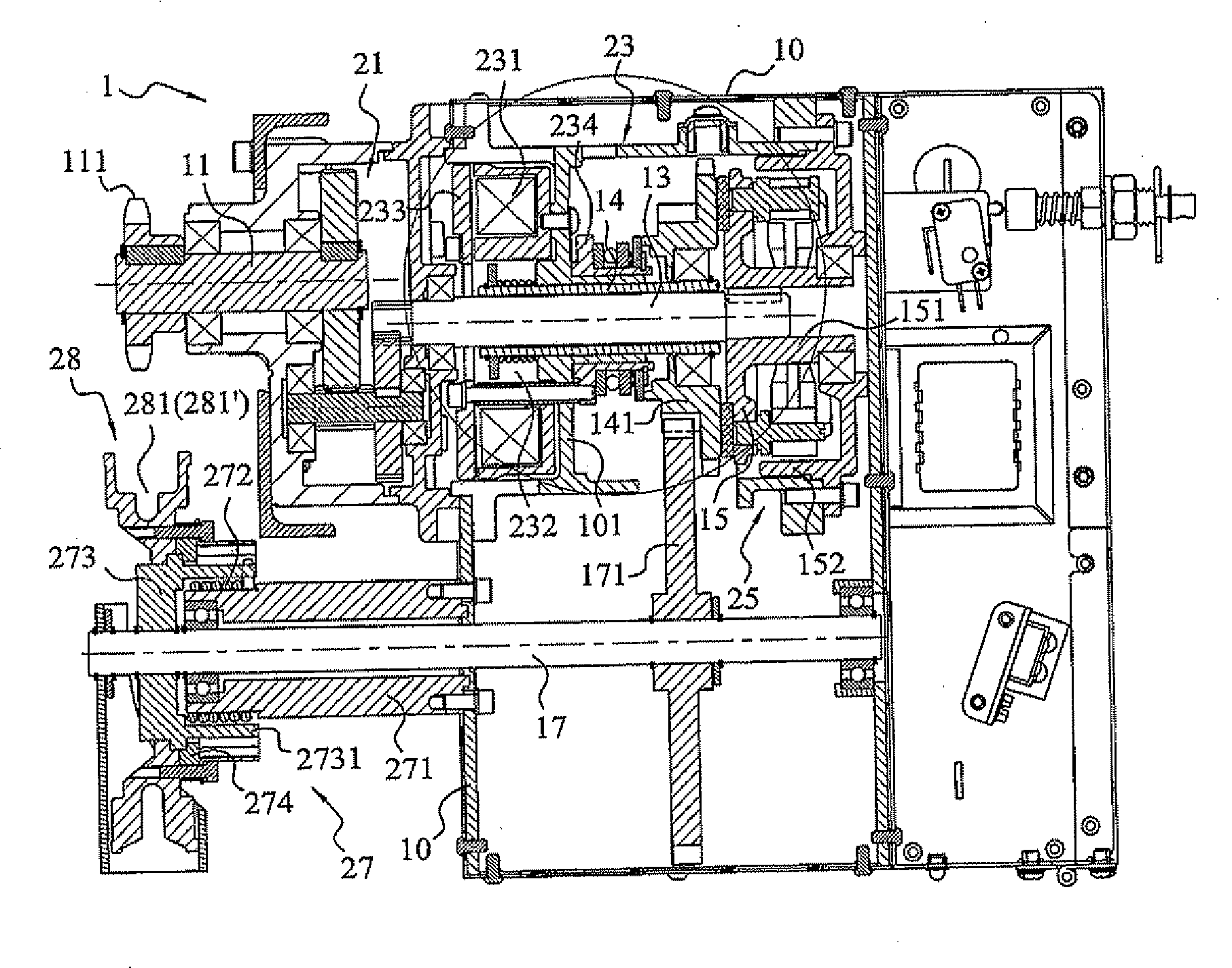 Door machine of fireproof door