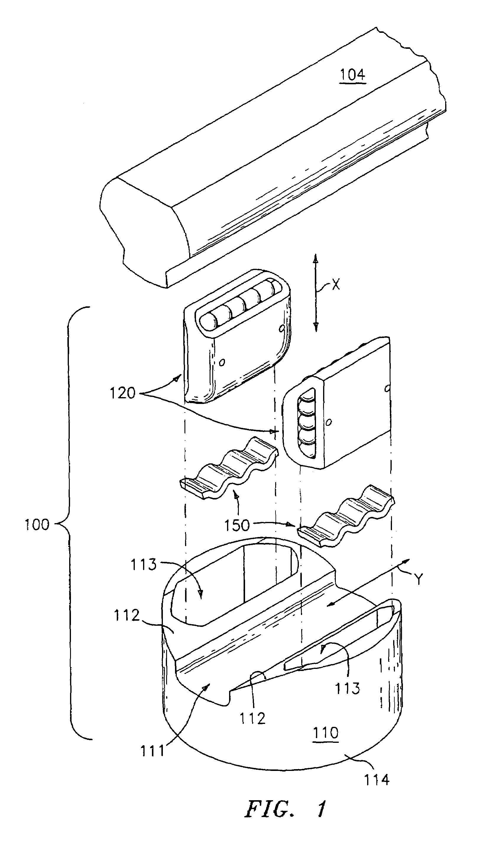 Recirculating rolling element cartridge for linear motion bearing assembly