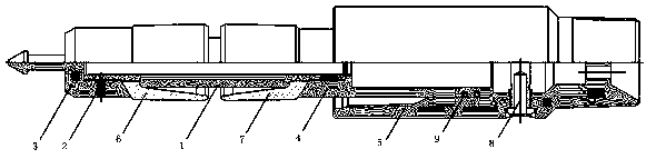 An integrated self-lifting and fishing-free device for temporary blockage and discharge of electric pump wells