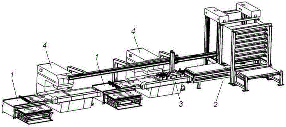 Numerically-controlled flexible turret punching line