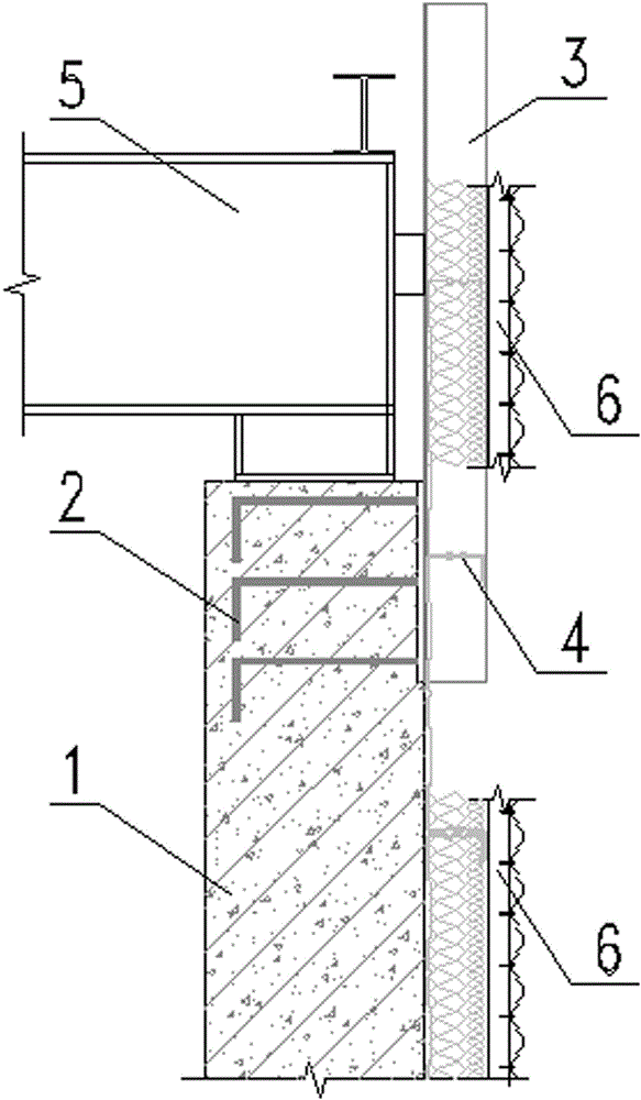 Wall structure of parapet wall and construction method of parapet wall