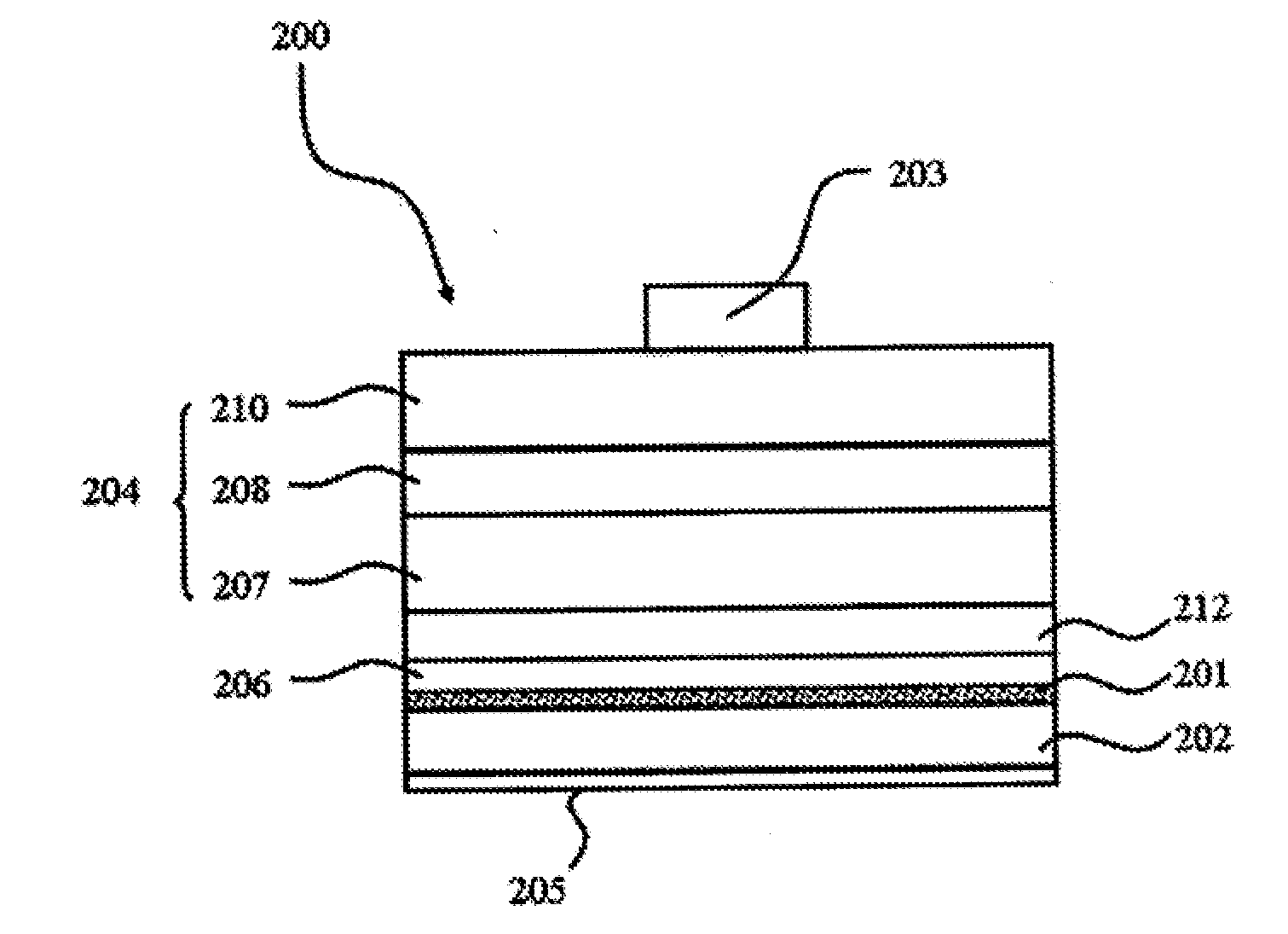 Photoelectrical element having a thermal-electrical structure