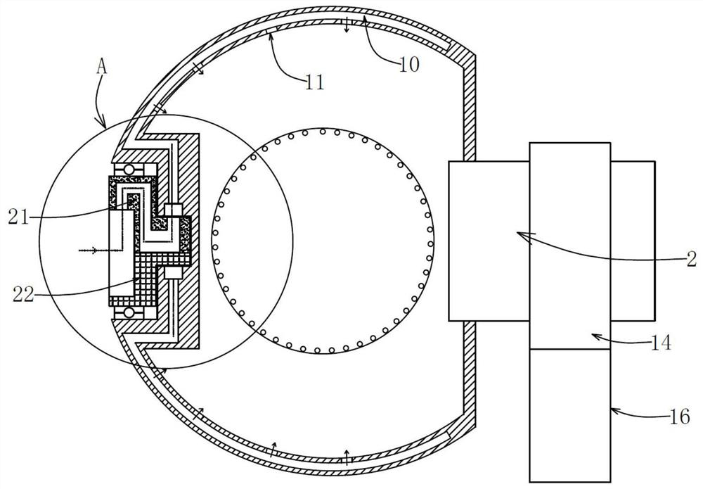 Hub ventilation and heat dissipation device