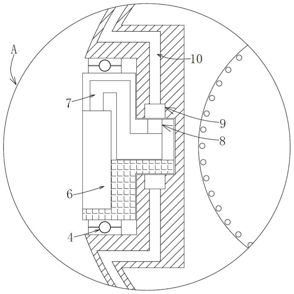 Hub ventilation and heat dissipation device