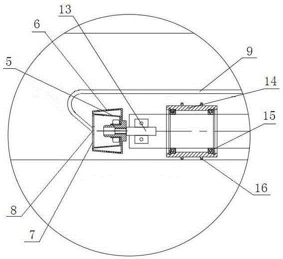 Multicomponent medium inner-wall spraying device for nodular cast iron pipes