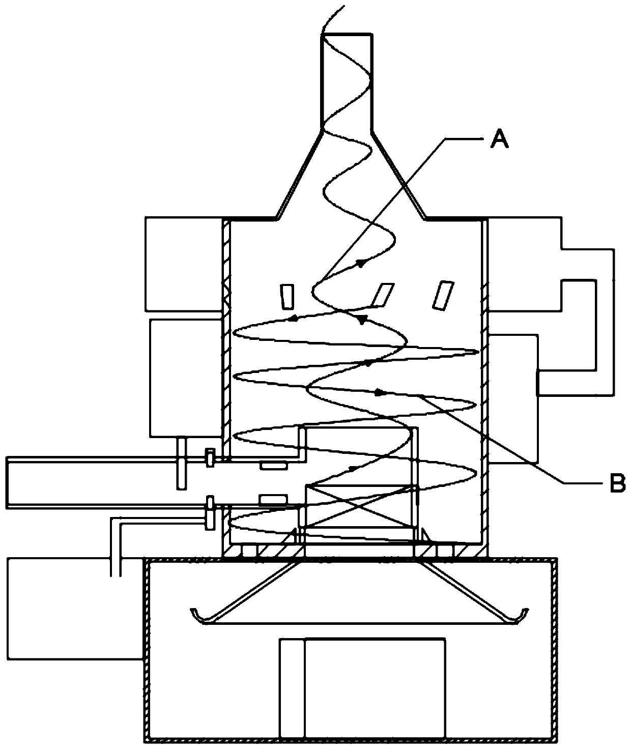 Flue gas semi-dry desulfurization device and method