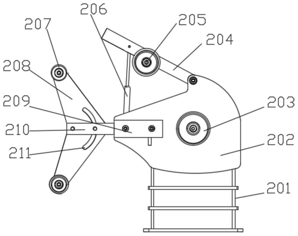 Barb removing mechanism for rattan plaited case and using method of barb removing mechanism