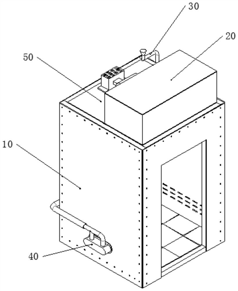 Air storage type elevator car device and control method