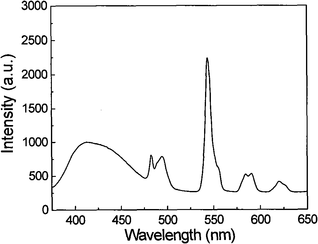 Near ultraviolet excited white light fluorescent powder and preparation method thereof