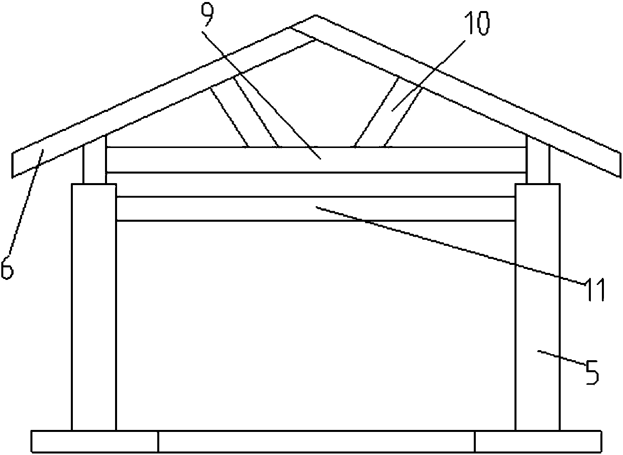 Supporting frame structure of rural earthquake-resistant building house